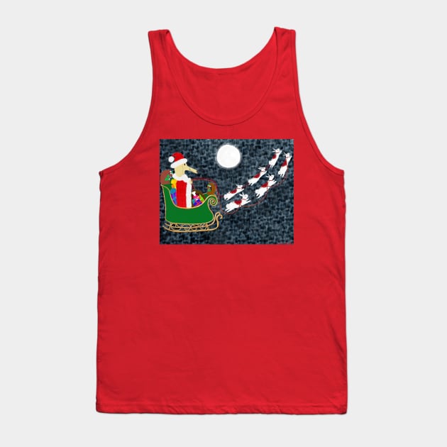 Santa Dachshund Tank Top by DebiCady